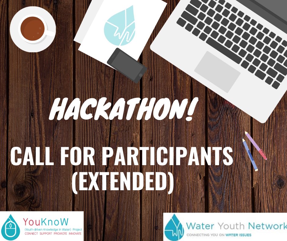 WaterYouthNet's tweet photo. Missed our #hackathon deadline? 

Don’t fret because the deadline is now EXTENDED till 17th July! 

Hurry up and register on https://t.co/2MZW7RH1kZ soon to meet more #youngpeople from all over the world and co-create #solutions https://t.co/cFHJzvRjPp