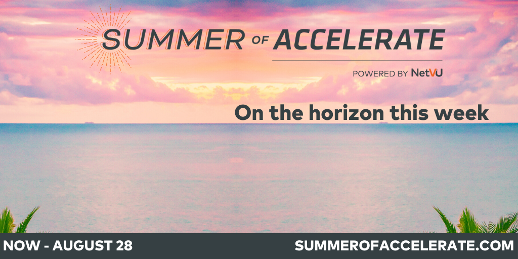 NetVU_Now's tweet photo. Coming up this week for Summer of Accelerate we have so many sessions for you to choose from! Product specific and some business focus classes tailored just for you. Learn more at https://t.co/WRMP4CoOB8 #SummerofAccelerate #NetVUNow #AccelerateNow #insurance #OnlineLearning https://t.co/cI7Ut9x0RH