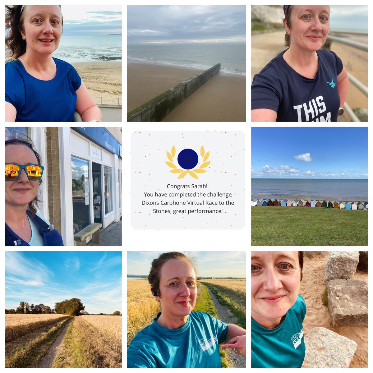 Loved it! @RaceToTheStones finishing at my own “Ramsgate” stones tonight and just like the real thing having to do that extra bit to actually get to the end 😆 #Moreisinyou #VRTTS #thisdaisyruns #thisgirlcan