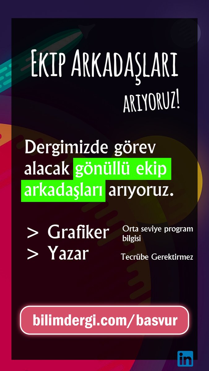 bilimdergicom's tweet photo. Ekibimize katılmak ister misiniz? Gönüllü ekip arkadaşları arıyoruz. Başvurmak için https://t.co/MY81la7l9Q adresindeki formu doldurmanız yeterlidir ♥ 

Bilim dolu bir dergi! https://t.co/SmkcgERBvt