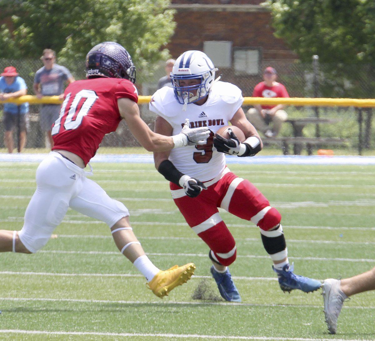 Shrine Bowl 2020 - <a href="/BreesDavon/">Davon Brees</a> representing <a href="/CHSBroncoFB/">Centennial Bronco Football</a>. #NSB62 #shrinebowl #broncoblue