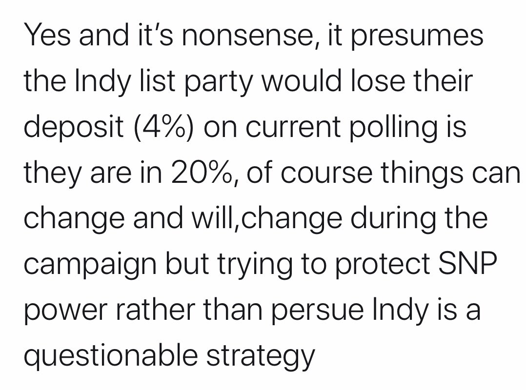 Sadly misinformation continues to spread inflating the prospects of the ISP & people seem to believe what they want to believe, in spite of the (lack of) evidence.For example, let's examine these claims:I have yet to see the ISP on *any* VI opinion poll, let alone at 20%.