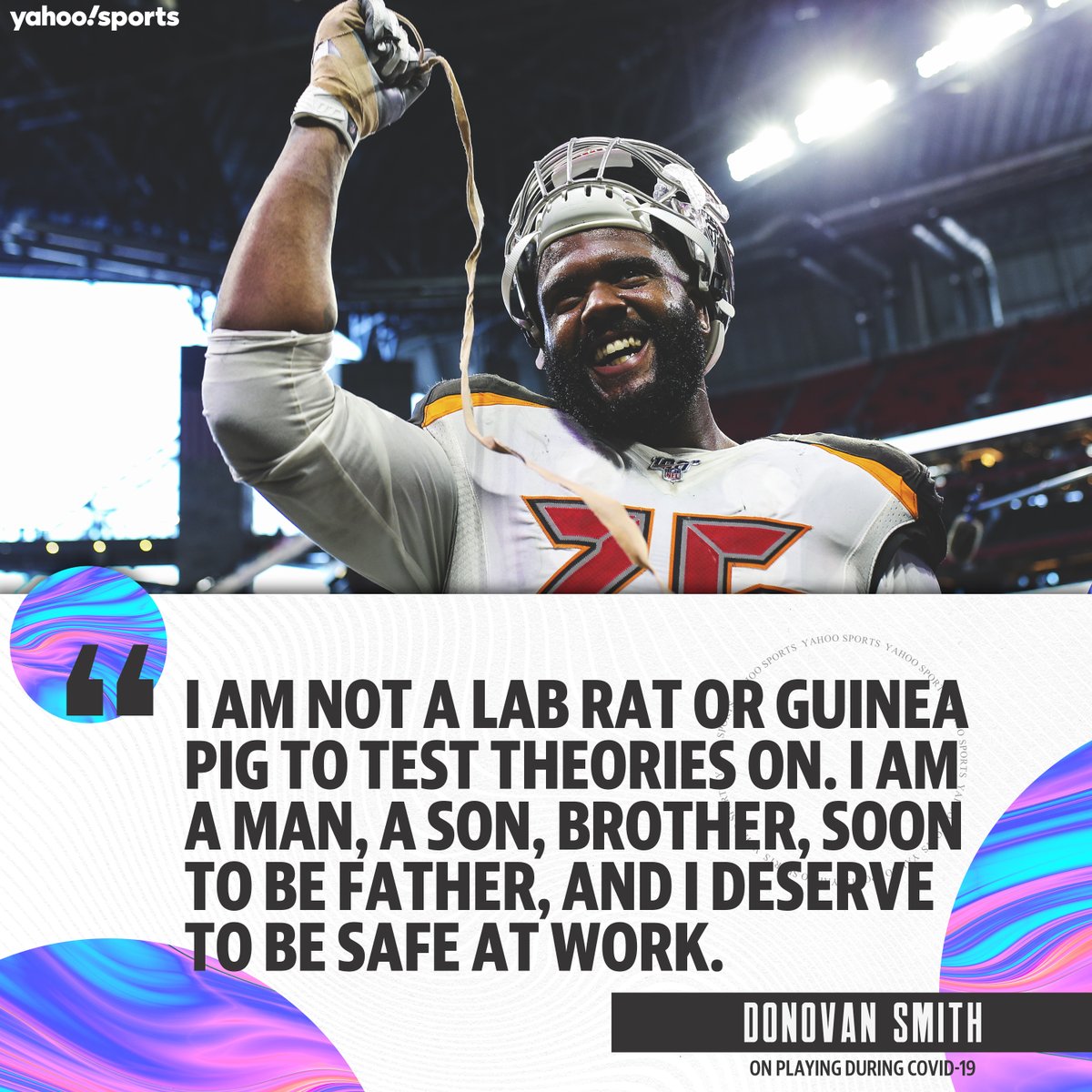 Bucs LT Donovan Smith had strong words about potentially playing amid COVID-19.
➡️ https://t.co/552DX6JxBd https://t.co/0DJiBwanZT