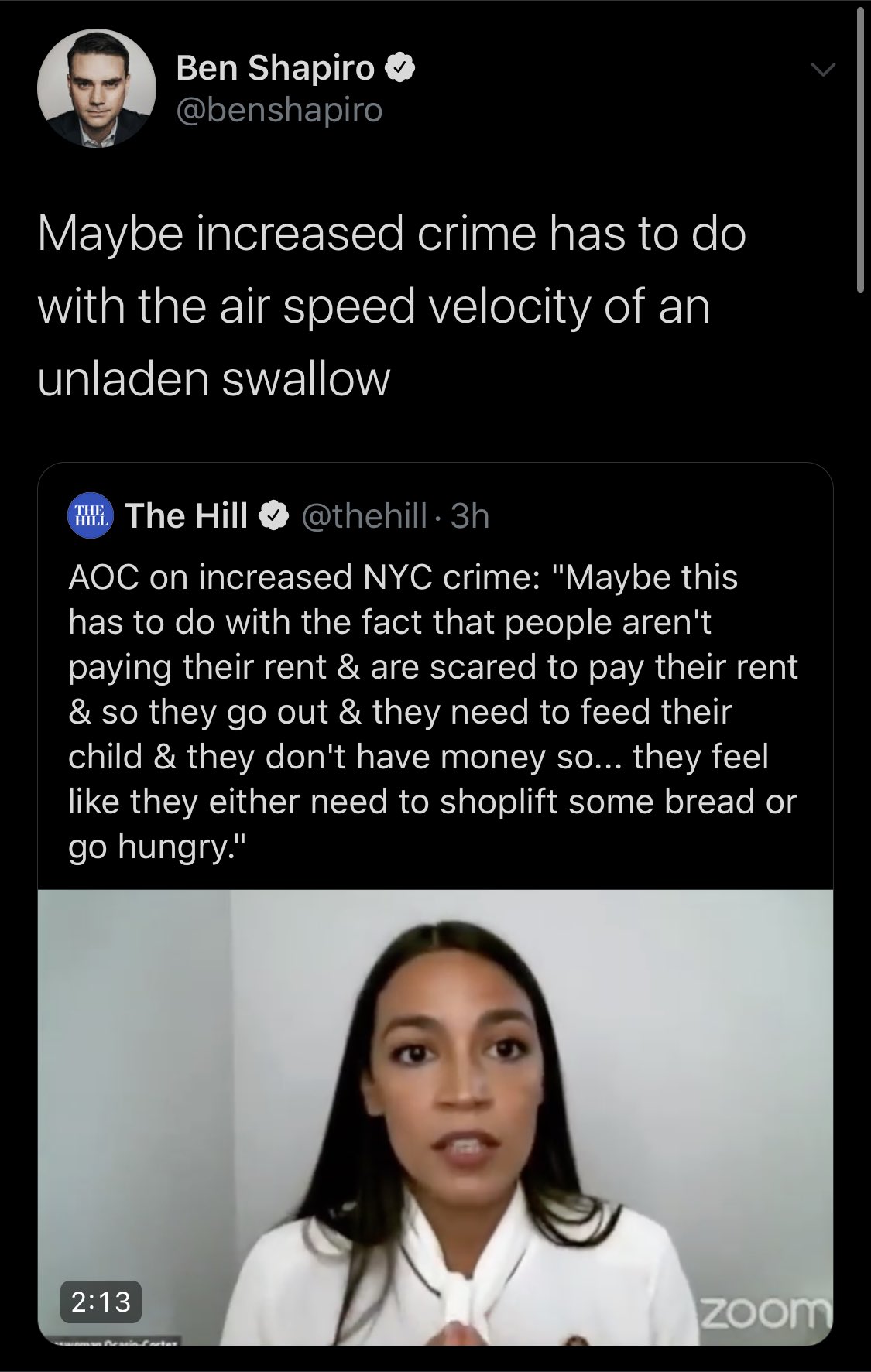 Ben shapiro sales and aoc