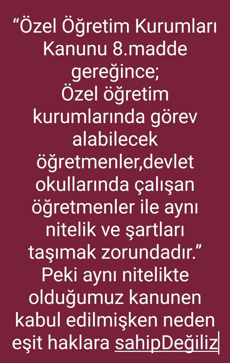 osob_turkiye's tweet photo. @ziyaselcuk @RTErdogan @zyildiz_ @tasar_cemal @MucahitArinc @makif_yilmaz @haozdemir @osman_oren @yildirimkaya40 @emrullahisler @mhpyasarkaradag @ikoncuk @vekilince @MTanal @oerdem42 @NazimMavis @CilezHasan @serkantopalchp 
#özelsektöröğretmenleri
Haksızlıkları görelim artık https://t.co/hG10C1kJcx