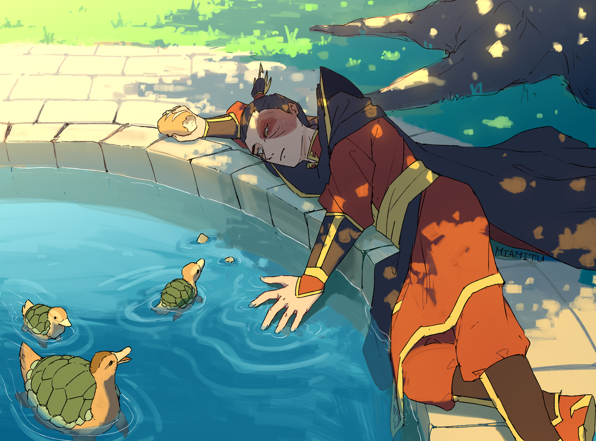 a redraw of Zuko as the girl laying by the pool meme,, someone help me find a funny caption #atla #AvatarTheLastAirbender