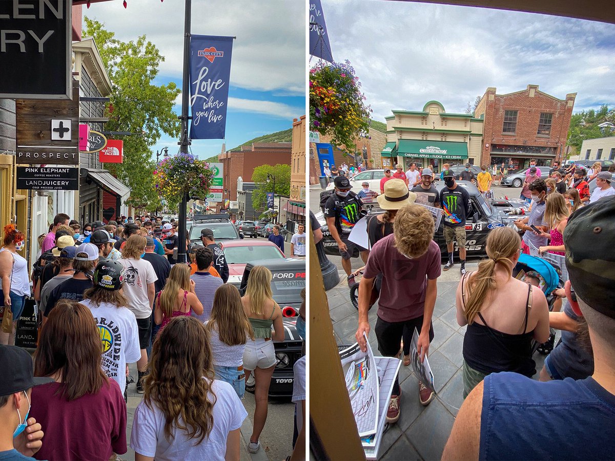 kblock43's tweet image. ... (2/2) So many people showed up that Prospect sold out of the Hoonigan’s gear! (thanks for that support!) #bestfans #supportlocalretailers #Hoonitruck