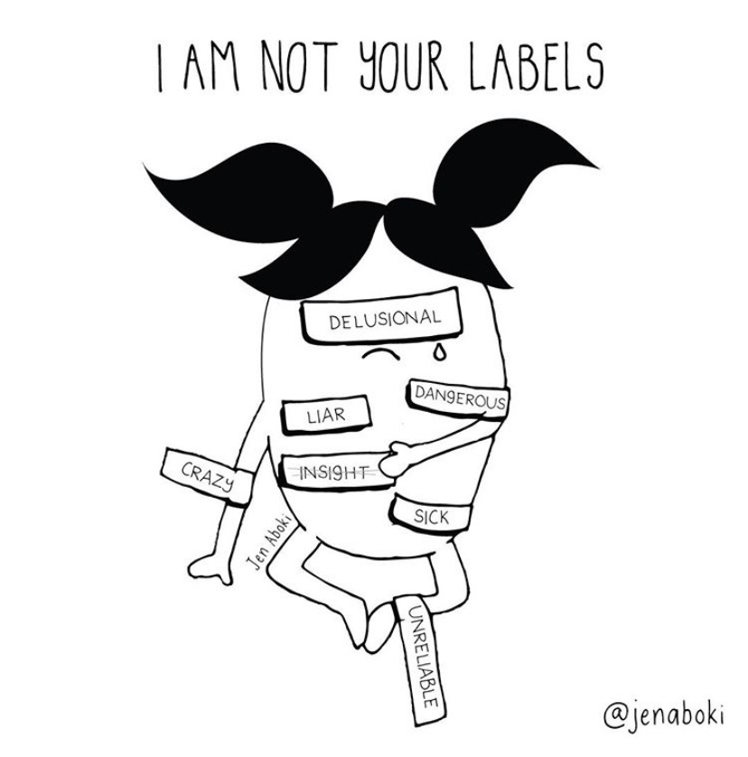 IntlBipolar's tweet photo. "A diagnosis of #bipolar1 is one thing, but the labels that go with it are a whole other story."

How do you "take off" your labels? https://t.co/YAoufK3JMa