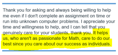 No matter how awesome your online course design is, don't forget the real magic comes from YOU &amp; your teaching presence. Caring &amp; showing kindness helps keep students going even when times are tough. #humanizeOL #highered #distancelearning
