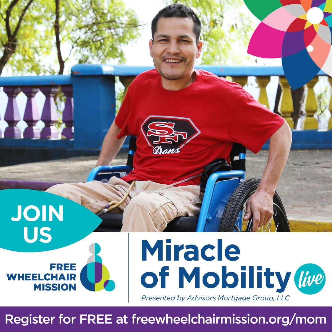 FWMission's tweet photo. Join us on 7/23 for Miracle of Mobility Live, a free virtual event to raise funds to provide #wheelchairs and medical supplies to communities around the world. For info or to register: https://t.co/HEaeRdTBEa. #mobility20 #charity #disability #miracleofmobility #giftofmobility # https://t.co/yu4aHQtHqe