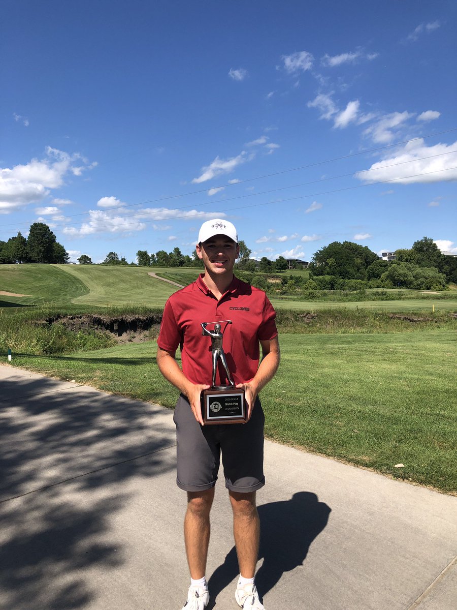 SDGAgolf's tweet photo. Our Men’s Match Play Champion has been crowned! Bryce Hammer of Sioux Falls (Iowa State) is your winner this year! Ryan Jansa of Sioux Falls is your runner up!
Bryce defeated Jansa 2 &amp; 1 after a great competitive match! Well done to both players! https://t.co/TfSh2A9iDU