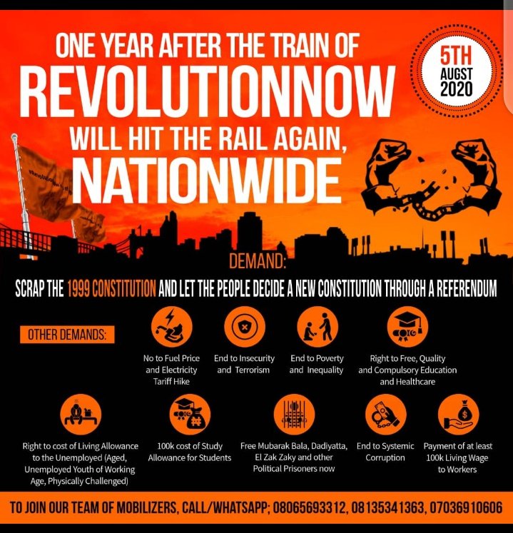 Join the #RevolutionNow at our next protests #DageofRage #August5protests and our Demands are very clear, The Nigerian Masses should not Keep quite. Come Out One Come Out All.
Sowore Channels TV #lockdown #RejectNigeria #wecantbreathe #instablog #sundayvibes #TakeResponsibility https://t.co/1GnsNzIIc7 https://t.co/9DjGaeGOS1