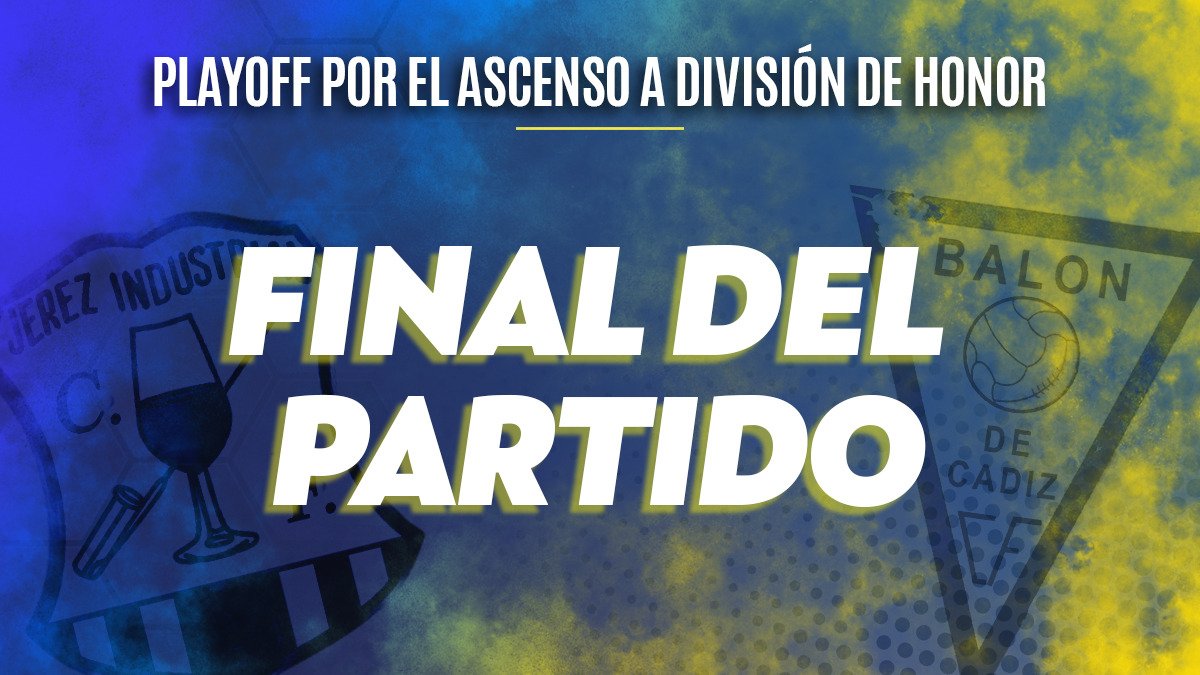 . <a href="/industrialismo/">Jerez Industrial C.F.</a> 🆚️ Balón de Cádiz 

0️⃣-1️⃣ Final⏱

📌 El Balón estará en la gran final por el ascenso a División de Honor👏👏👏🔝🔝🔝

#JerezIndustrialBalón
#DHS

💙💛