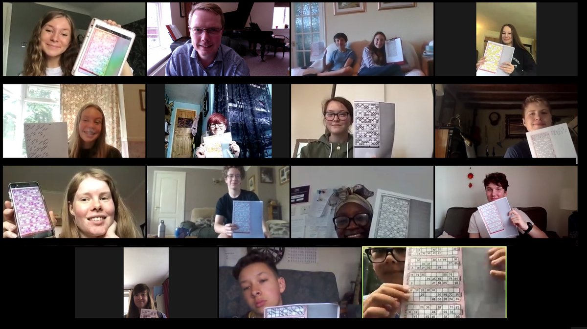 Orchestrate_UK's tweet photo. Yesterday, we had our first ‘virtual’ rehearsal, complete with lunchtime recitals and a game of bingo! It was great to get together, even in this distanced fashion, and even welcome a few new members. https://t.co/eVVAHe6MKQ