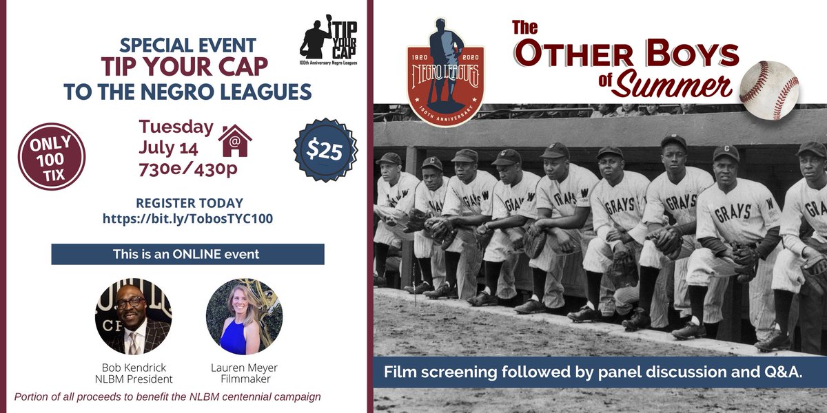 ONLY 2 days until a special program featuring the film and vibrant conversation. We’ll be celebrating the pioneers, connecting the past to TODAY and amplifying Black Voices. Register now. Everyone is welcome on our team. #evolution #changeagents 
bit.ly/TobosTYC100