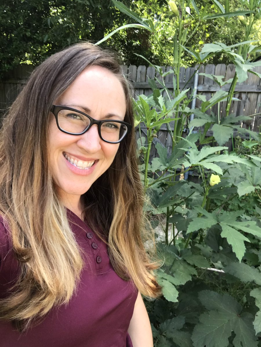 Chell_Meyer's tweet photo. Missing everyone this year! But my garden appreciates me being home during peak canning and freezing time! Thanks #hazws for the nice breaks to admire my #okra #southernstaple! https://t.co/wQrSM1gWId