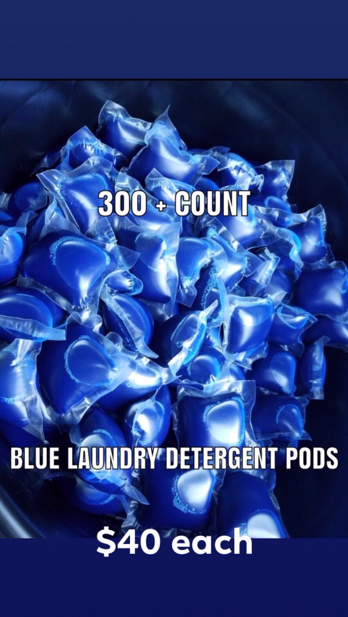 7stDirtyBird's tweet photo. Knock out that regular size load of dirty laundry with 2 Original Scent Blue Laundry Soap Pods. 

$40 for 300 count bucket. 

How many buckets would you like?  

502-650-3054
Terrance Qualls https://t.co/pY3zYHSBja
