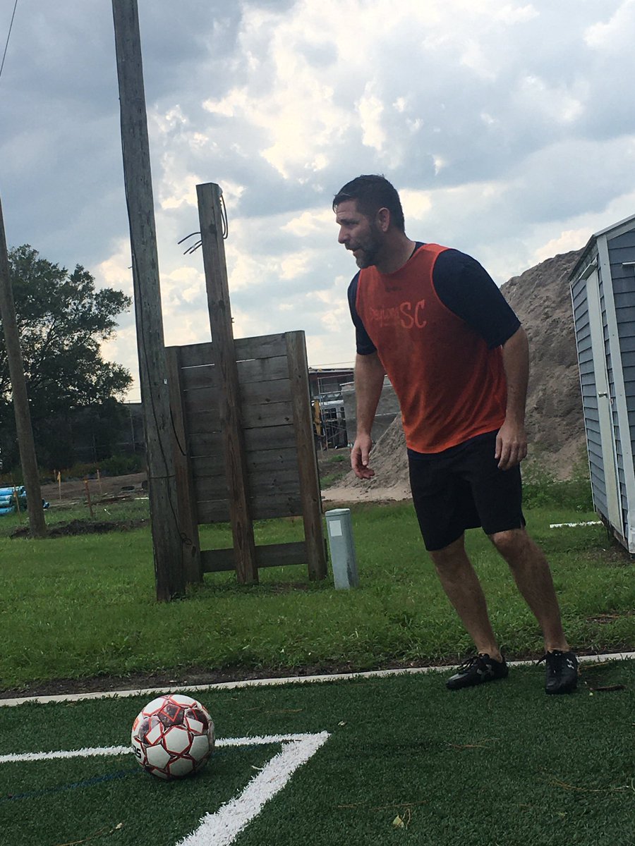 _The386's tweet image. The man, the myth the legend @TC_Eason seconds before a corner kick assist in @Daytonarushsc 7v7 league