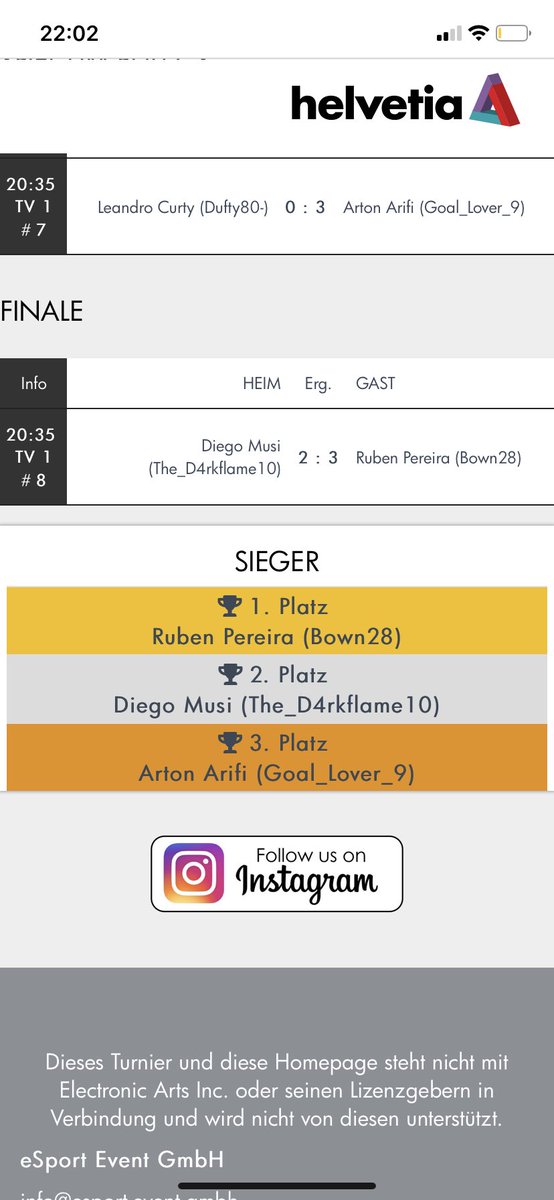 Konnte mir heute im Finale vom Helvetia Cup den 🥉Platz holen. Die Gruppephase überstand ich souverän, danach war im Halbfinale schluss gegen meinen kollegen  @bown28 der sehr Stark aufspielte. GG an Alle! <a href="/SparxEsports/">SparxEsports</a>