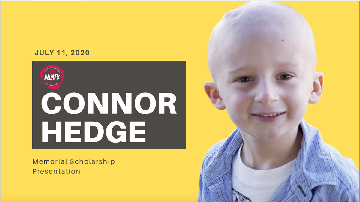 angels_warrior's tweet photo. Congratulations to Sophie B. and Ellen C. for being awarded the Connor Hedge Memorial Scholarship.  Each awardee joined us during a virtual presentation with the Board of Directors, Ambassadors, and Connor's mom, Kristen.  Help us congratulate these amazing young ladies. https://t.co/xQXaxpkXSA