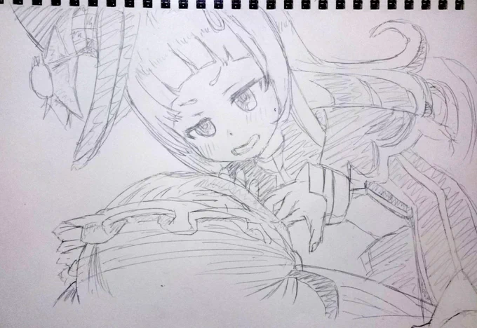 基礎練も楽しいけど、そろそろ可愛い女の子描きてえって思ってたから前作った自分のあくしおのMMDを5分クロッキーして5分手直ししてみた
空間認識力みたいのが上がってる気がする…基礎練大事や… 