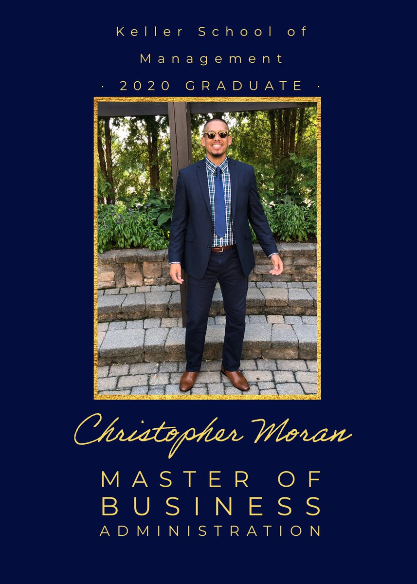 ___Briscoe's tweet photo. Been playing this close to the chest over the past 3 years but today I have finally graduated with my MBA from The Keller School of Management. I am truly blessed and humbled.
I told you more accomplishments on the way right?
#LevelUpWithMe ๐จ๐ฝโ๐ https://t.co/md88C0R324