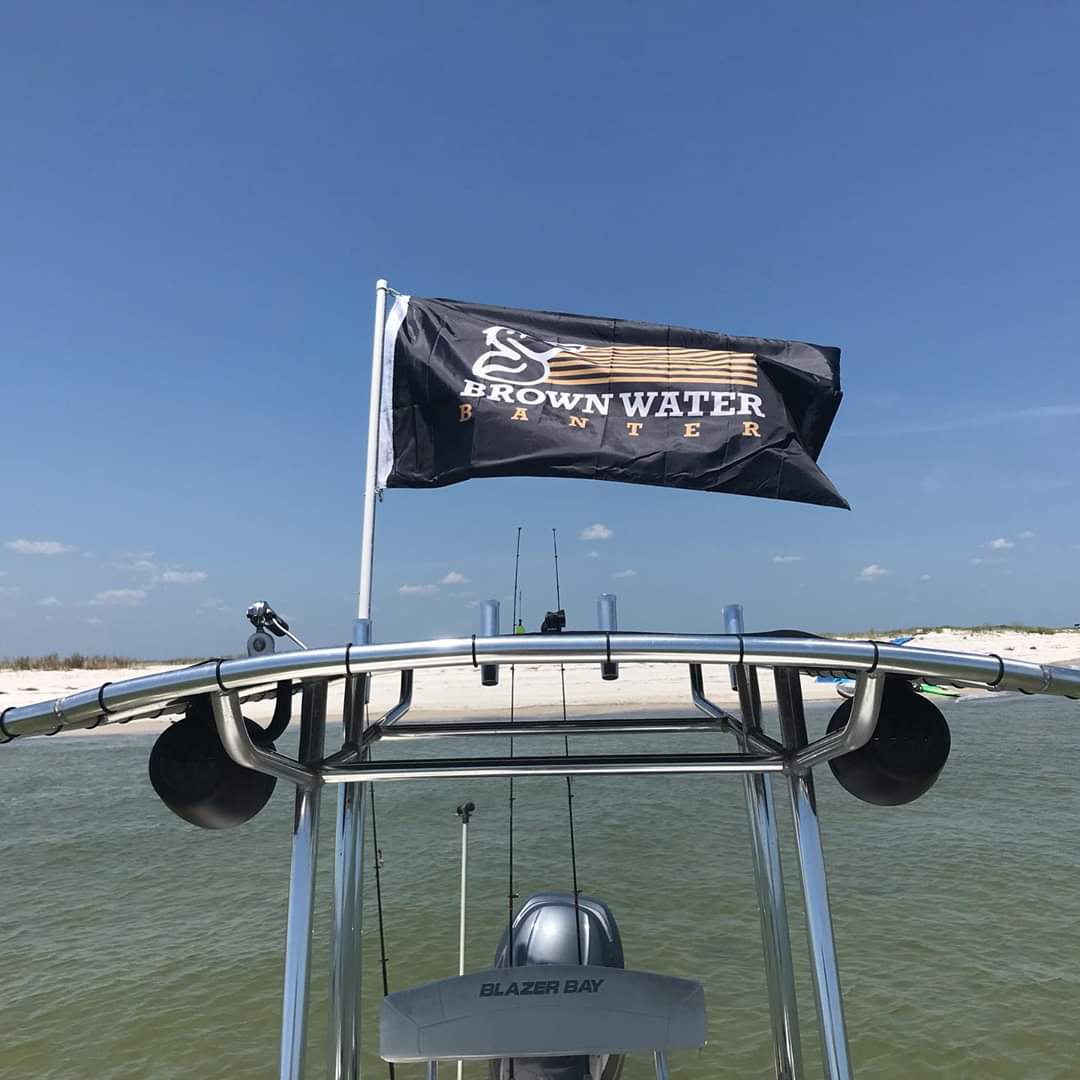 BrownwaterB's tweet photo. Brown Water Banter Flag flying this weekend at ship island!
#brownwaterb #biloxi #oceansprings #diberville #gulfport #pascagoula #mscoastlife #visitmsgulfcoast #secretcoast #gulfofmexico #flag https://t.co/T1Cv3ljmwE