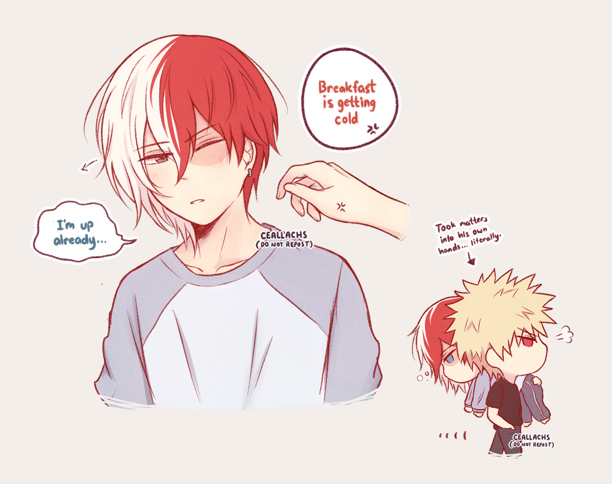 quarantine mornings; in which not all days are good hair days but he's lovely anyway

#爆轟 #bakutodo #todobaku 