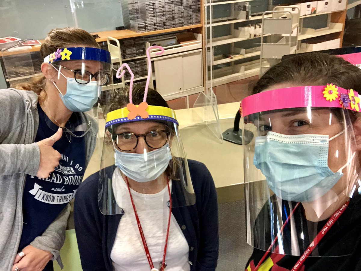 Library admin: “Look, we got you face shields.”
Library staff: “WHERE’S MY GLUE GUN?!?!”