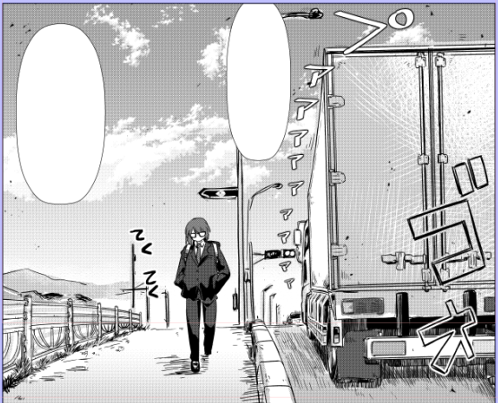 モノクロ用に用意された空トーンと カラーの空をモノクロ化した場合の空だと 雲の表 東風谷しんの 例大祭さ 25ｂの漫画