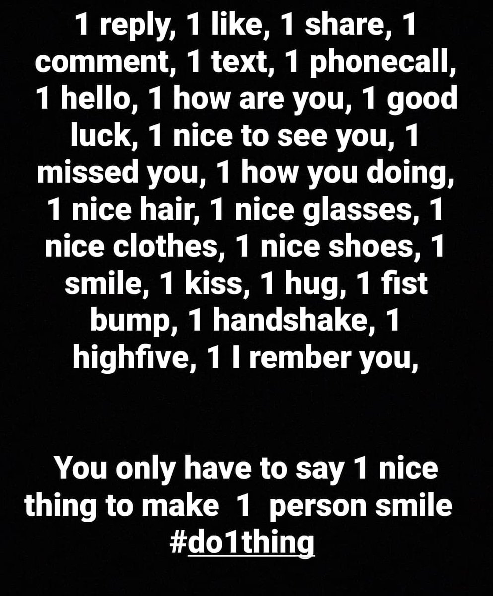 Mental health issues are on the rise. Do 1 thing to help some one smile 
#do1thing