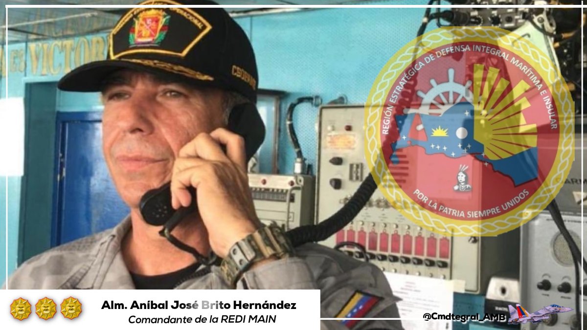 Con la fuerza y el ímpetu de nuestras aguas venezolanas fuente de vida y tesoro del mundo, quiero felicitar al Alm. Aníbal Brito designado por nuestro Pdte y CJ <a href="/NicolasMaduro/">Nicolás Maduro</a> como Cmdte de la Redi MAIN ¡Batallas y victorias compañero, por nuestra Patria! 
¡INDEPENDENCIA O NADA!
