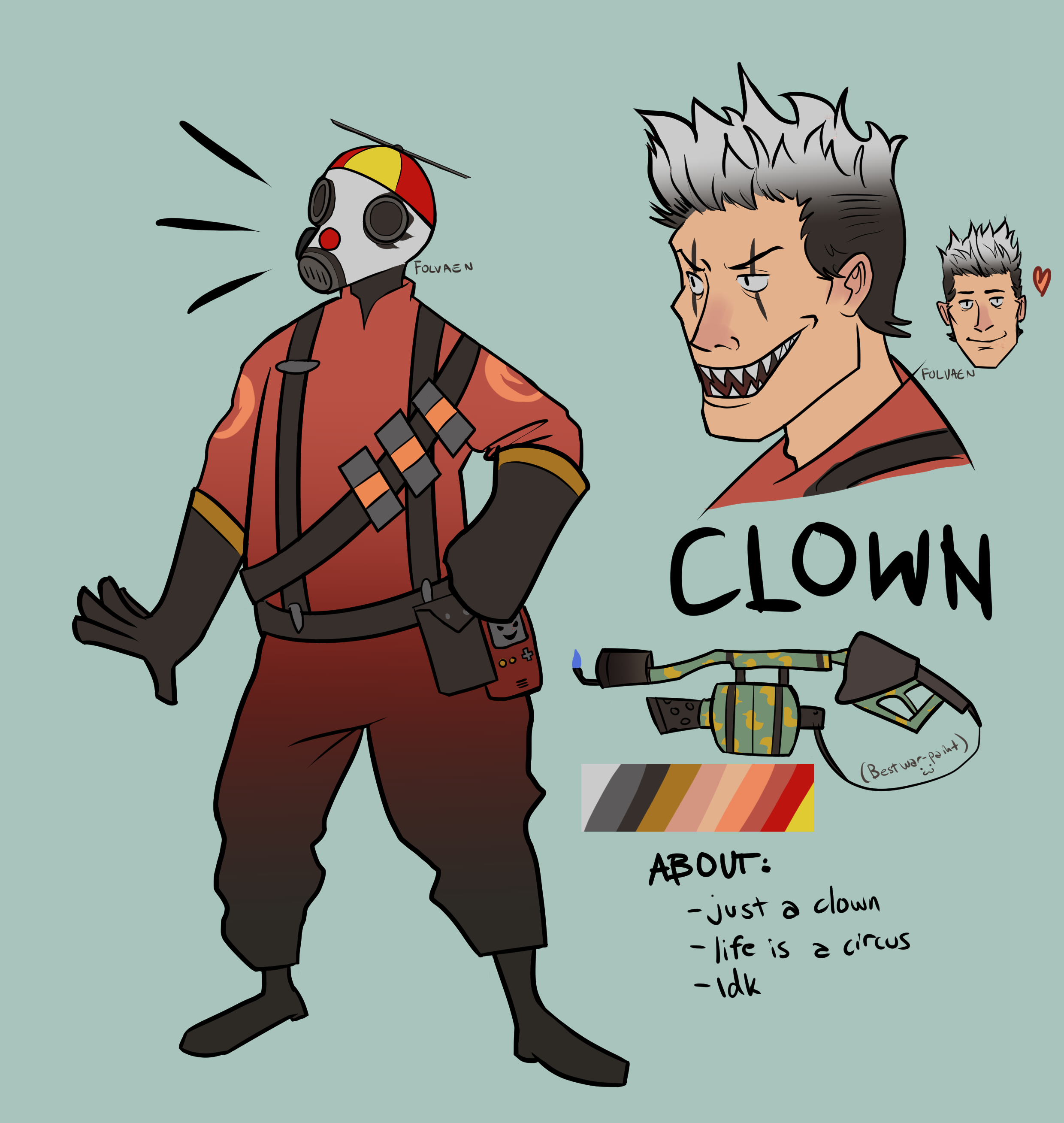 neavlof 🌙 on Twitter: "ok my loadout is an oc i just wanted to design a pyro without a mask. so here's mine. #TF2 https://t.co/ap3QzWvYLp" / Twitter