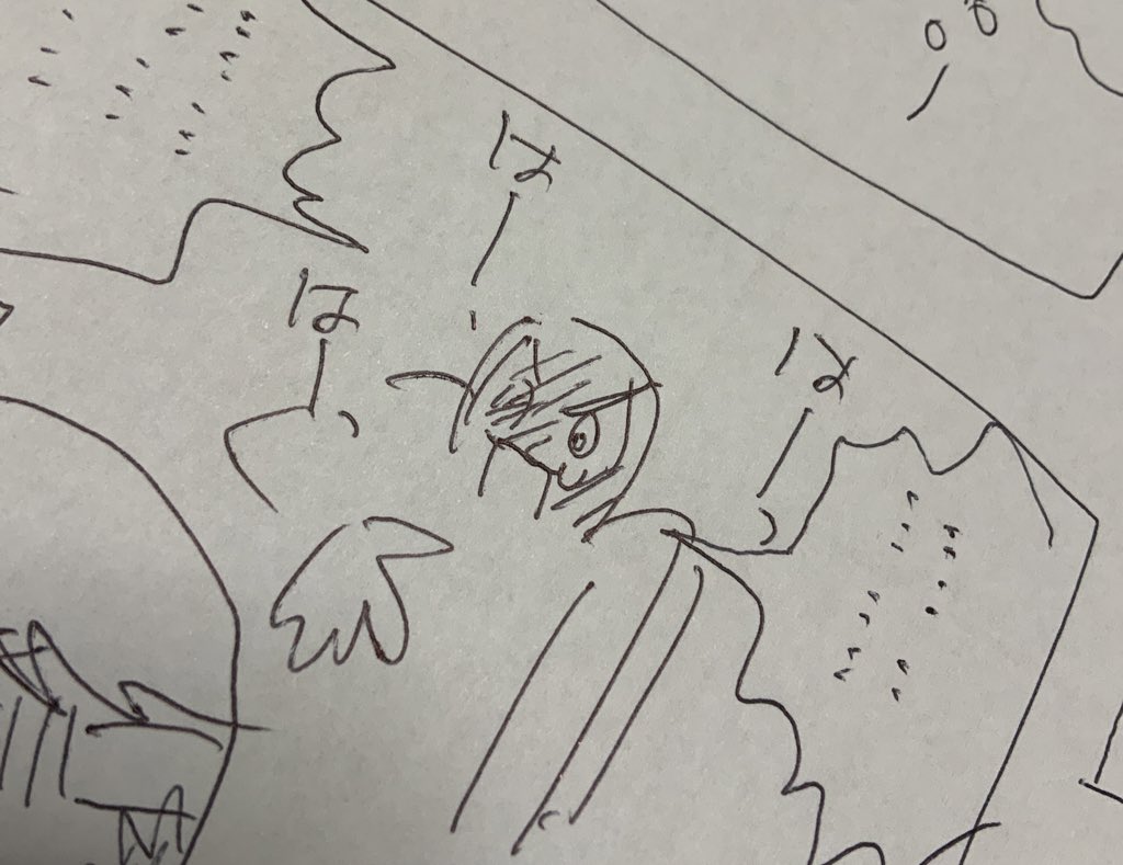 ボールペンでラフ?描くのたのぴー 