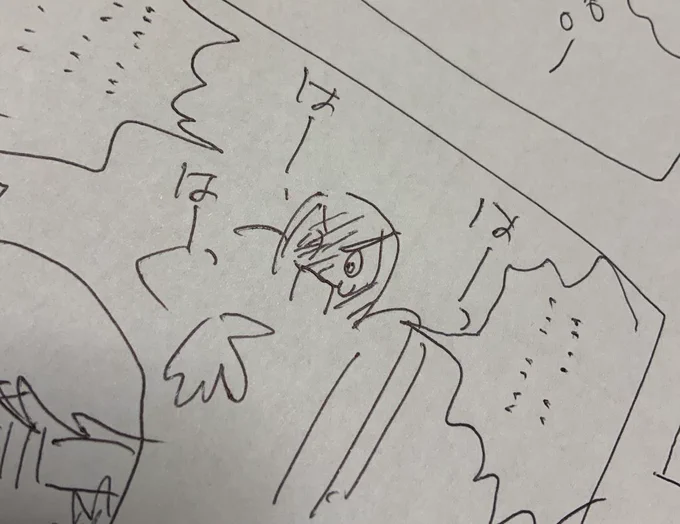 ボールペンでラフ?描くのたのぴー 