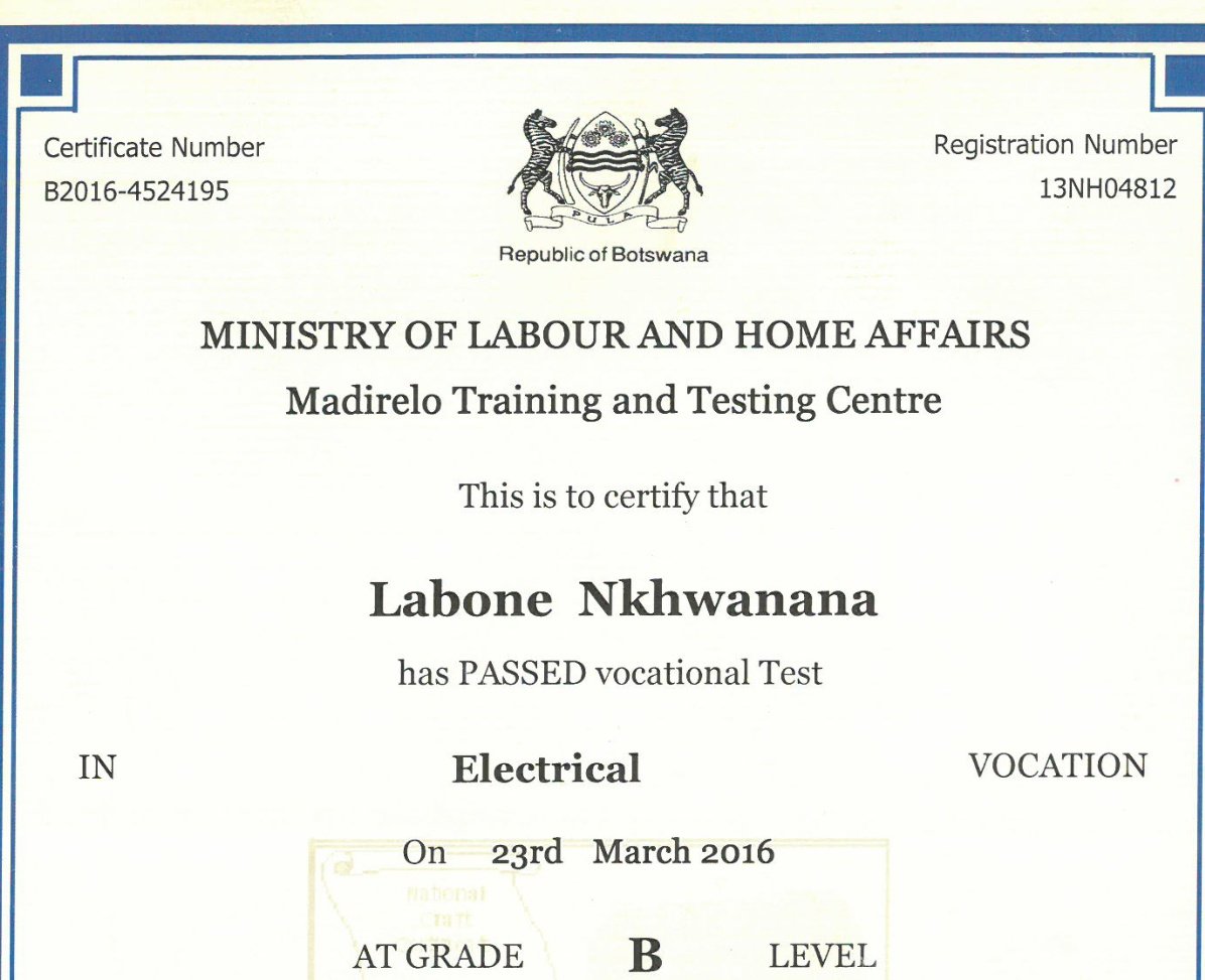 Madirelo Training And Testing Centre, Gaborone (3609100)