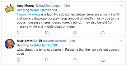 In case you were wondering what kind of responses I get for tweeting about being Jewish, antiSemitism, and my family's history...