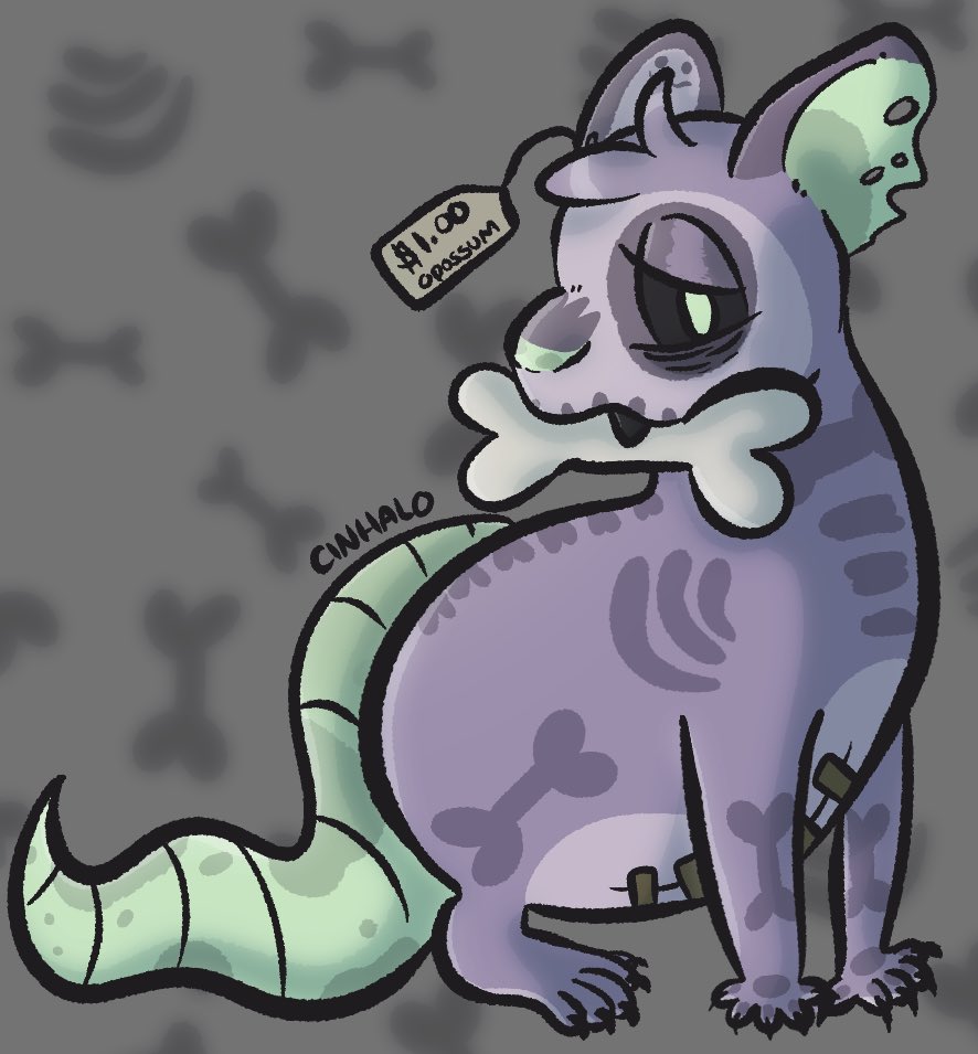 cinhalo's tweet photo. Attack on graveopossum! #art #digitalart #artfight2020 https://t.co/ZchaZoGDIC