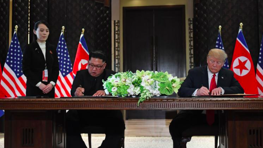 NewsArirang's tweet photo. Kim Jong-un's sister Kim Yo Jong rules out US-N. Korea summit with a bit of possibility open. Former S. Korean Special Warfare Commander CHUN In-bum and @CFR_org Senior Fellow for Korea Studies @snydersas discuss the possibility of a third #KimTrump summit https://t.co/Rkv0AKrqdI https://t.co/npSr505jOl