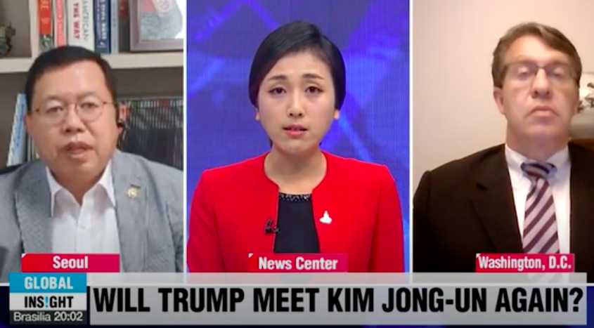 NewsArirang's tweet photo. Kim Jong-un's sister Kim Yo Jong rules out US-N. Korea summit with a bit of possibility open. Former S. Korean Special Warfare Commander CHUN In-bum and @CFR_org Senior Fellow for Korea Studies @snydersas discuss the possibility of a third #KimTrump summit https://t.co/Rkv0AKrqdI https://t.co/npSr505jOl