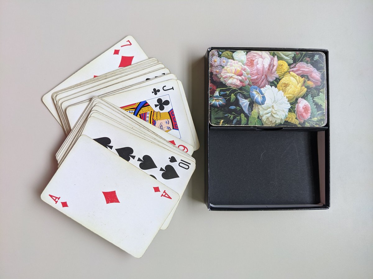 VINTAGE MET museum floral playing cards!!!!  These are so lovely! Add some elegance to your game. Made in '94!Condition: worn/vintage - the condition makes them easy to work with, but you can see wear on them.Price: $5