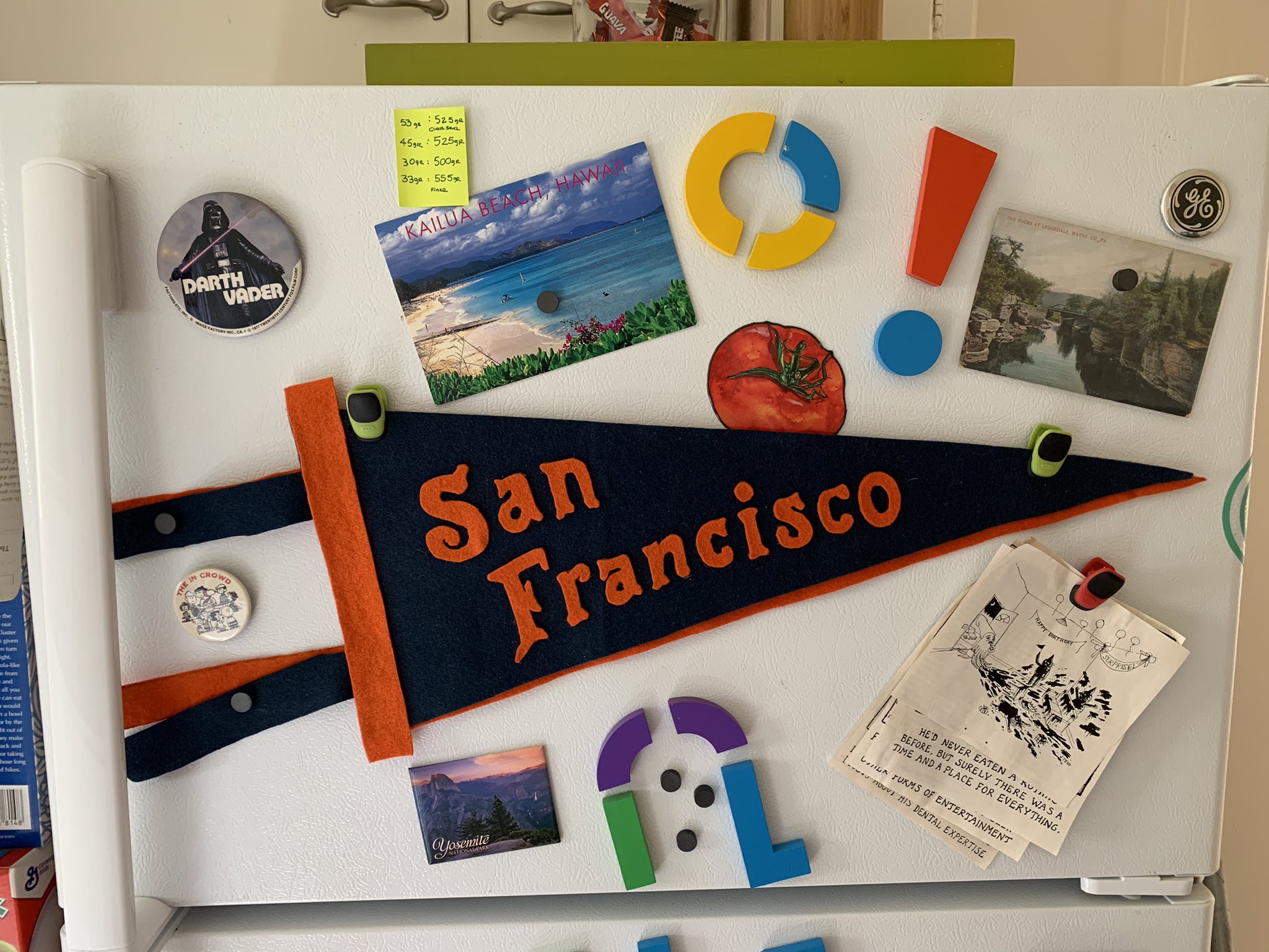 felt pennant that says 'San Francisco'