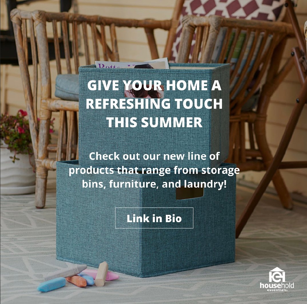 HouseholdEssen1's tweet photo. Check out our new line of products that range from storage bins, furniture, and laundry!
#refreshyourhome #homerennovation #stylemyhome #homeaccounts #homeobsessed #decoratingtips #storage #household #storagesolutions #homeorganization #organizedlife #spacesaver #organized https://t.co/TTuEfdajHI