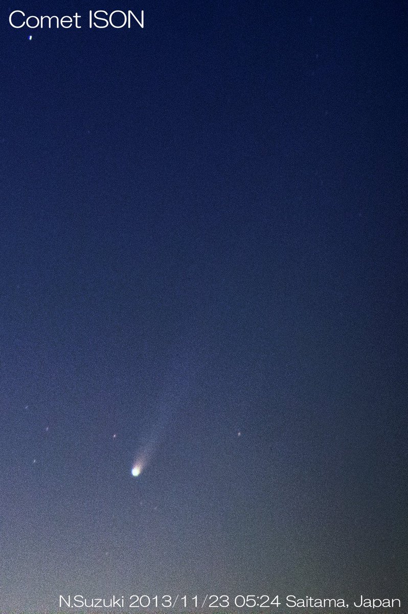 naochansuzuki's tweet photo. Comet ISON C/2012 S1
Today is cloudy again.
#天体写真 #星空 #星景 #星景写真 #空が好きな人と繋がりたい #写真好きな人と繋がりたい #ファインダー越しの私の世界 #ISON彗星 #cometison #彗星 #comet #astrophotgraphy #starrysky #vixenpolarie #ネオワイズ彗星 #neowise https://t.co/IOmBE5HSG8