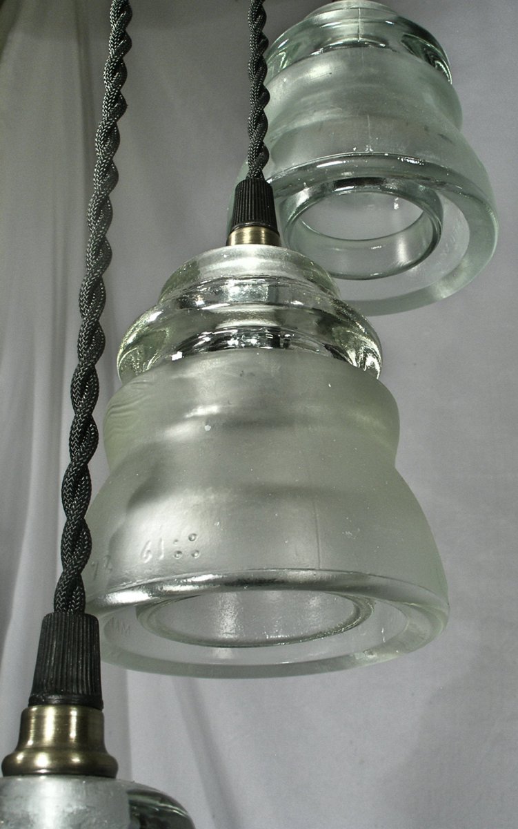 oldstuffdave's tweet photo. Pendant Light Vintage Glass Insulators three light frosted hanging ceiling fixture hand made 1 https://t.co/2JCOaeDDT6 #vintage #Oldstuffdave #Etsy #Clear https://t.co/MeceDqrobF