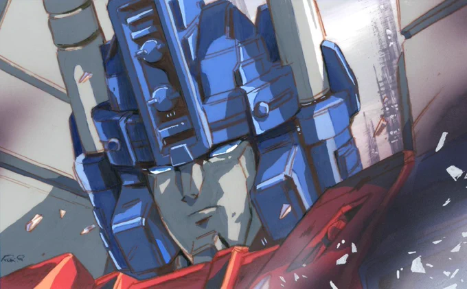 息抜きと画材試しにウルトラマグナス描いてました。ネトフリTFはみんな顔がキリっとしているのが凄く好みで楽しみなのと予告の時点で既にマグナスが苦労してそうなのが不安でいっぱいです、待ち遠しいっ?✨ 