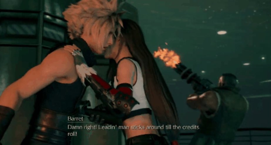 buIIetss's tweet photo. Barret Wallace, the third wheel part 2.

Don’t worry, he saves the world in the meantime. https://t.co/l1zehwf6Lu