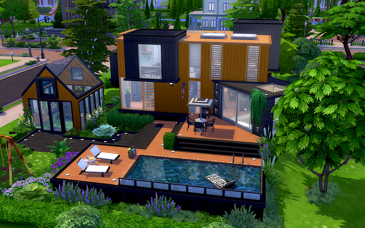 x4m1r4's tweet photo. Not So Eco House is a perfect house for your young family Sims, who just started to be self-sufficient in growing their own food. It may not be a zero-carbon house, but, it's a perfect house for your Sims! #GiuliasEcoShell #ShowUsYourBuilds #NoCC Please #MOO #EcoHouse 🌱 https://t.co/qFfuay9ctD
