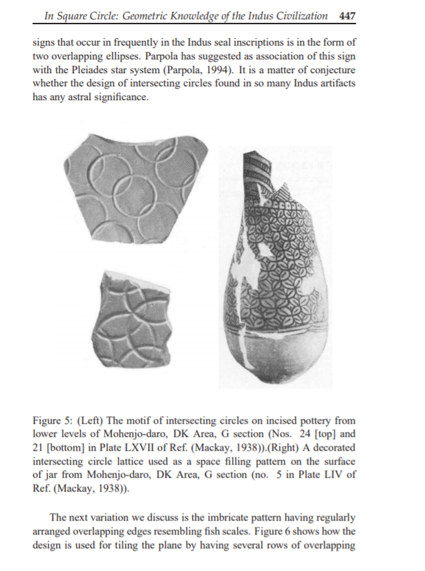 Geometrical knowledge existed ~3000 BC much before Sulbasutras of ~1000 BCE (see patterns)A  #COMPASS was found at  #Lothal used for Navigation system 5000 years ago.A bead factory was also discovered at  #Lothal4/n https://archive.org/details/in.ernet.dli.2015.532560/page/n19/mode/2up?q=3792 https://www.tifr.res.in/~archaeo/papers/Harappan%20Civilisation/Mathematics%20of%20Harappans.pdf