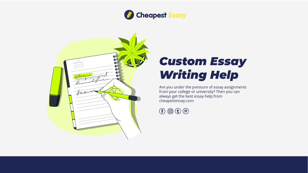 CheapestEssay's tweet photo. Get the best essay help from Cheapest Essay! Buy custom essays today - https://t.co/owJ1N1pK47
AND GET GREAT DISCOUNT! Link in our bio! 😎
#buycustomessays #customessay #customessaywriter #customessaywritinghelp #customessayhelp #customizedessay #essaywritinghelp https://t.co/e1qZI2xah4